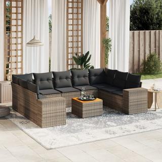 VidaXL set divano da giardino Polirattan  