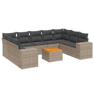 VidaXL set divano da giardino Polirattan  