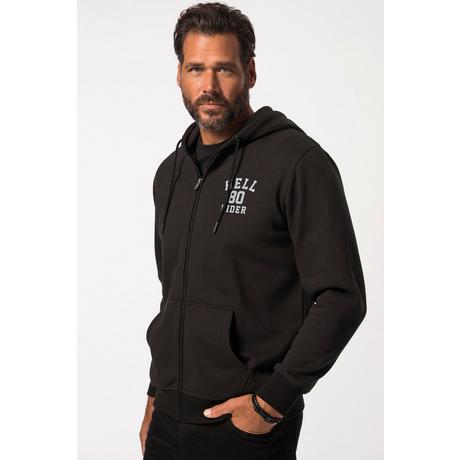 JP1880  Hoodie-Jacke, Sweat, Prints, Kapuze 