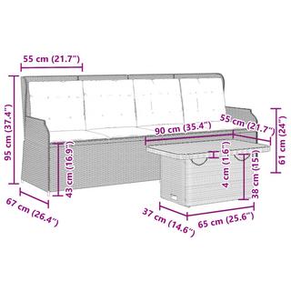 VidaXL Garten-lounge-set poly-rattan  