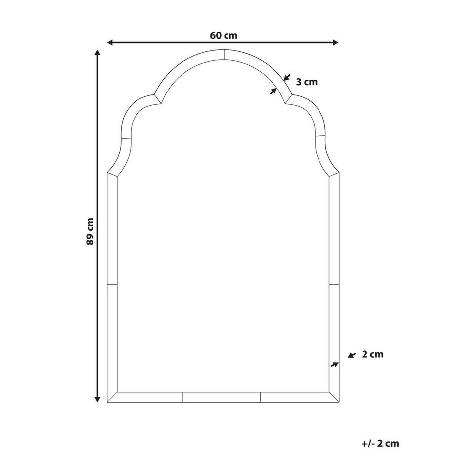 Beliani Wandspiegel aus Glas Retro NORVILLE  