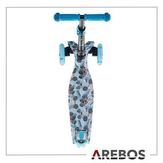 Arebos  Trottinette Kickscooter | Trottinette de ville | Trottinette enfant | Roues LED | Pliable 