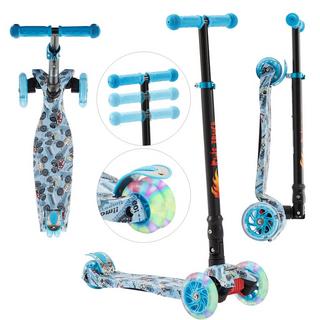 Arebos  Trottinette Kickscooter | Trottinette de ville | Trottinette enfant | Roues LED | Pliable 