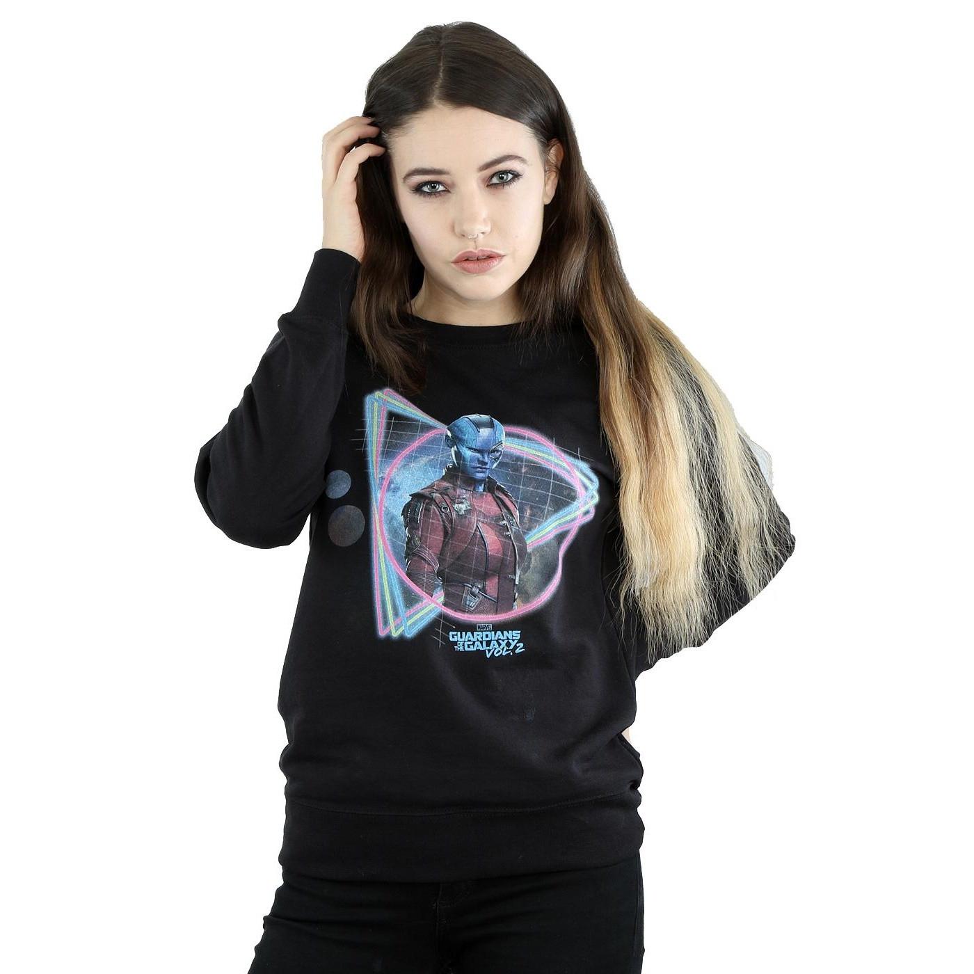 Image of Guardians Of The Galaxy Neon Nebula Sweatshirt Damen Schwarz S