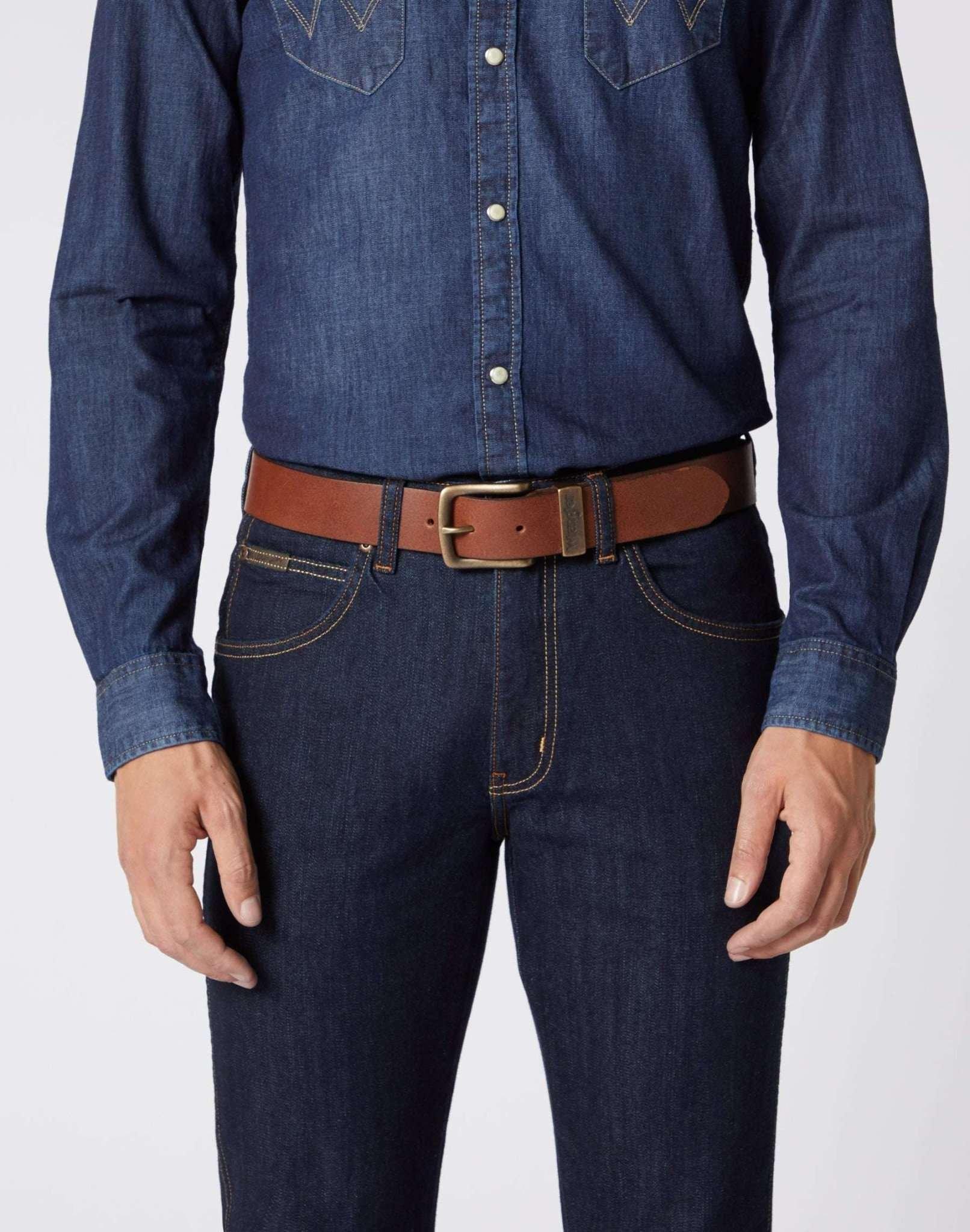 Image of Gürtel Metal Loop Herren Cognac 90