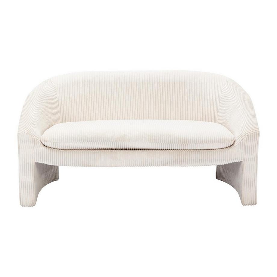 Vente-unique Sofa 2-Sitzer & Sessel - Cord - Cremefarben - OSSANA  