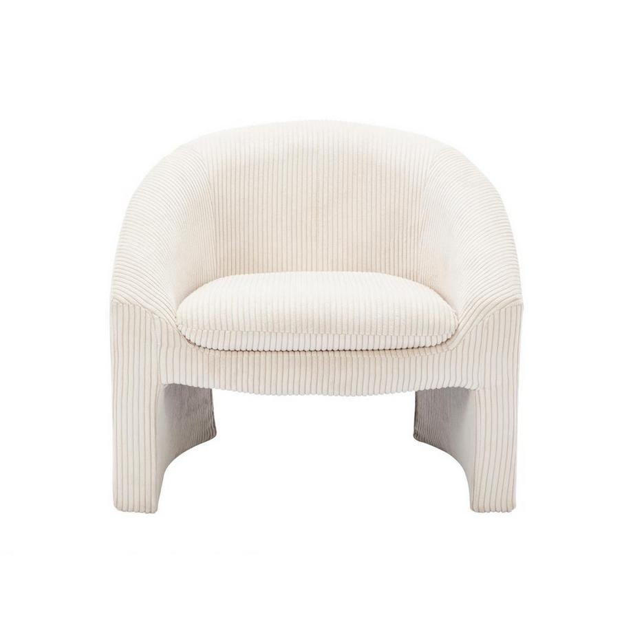 Vente-unique Sofa 2-Sitzer & Sessel - Cord - Cremefarben - OSSANA  