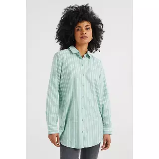 WE Fashion  Damen-Relaxed-Fit-Bluse Verde Chiaro