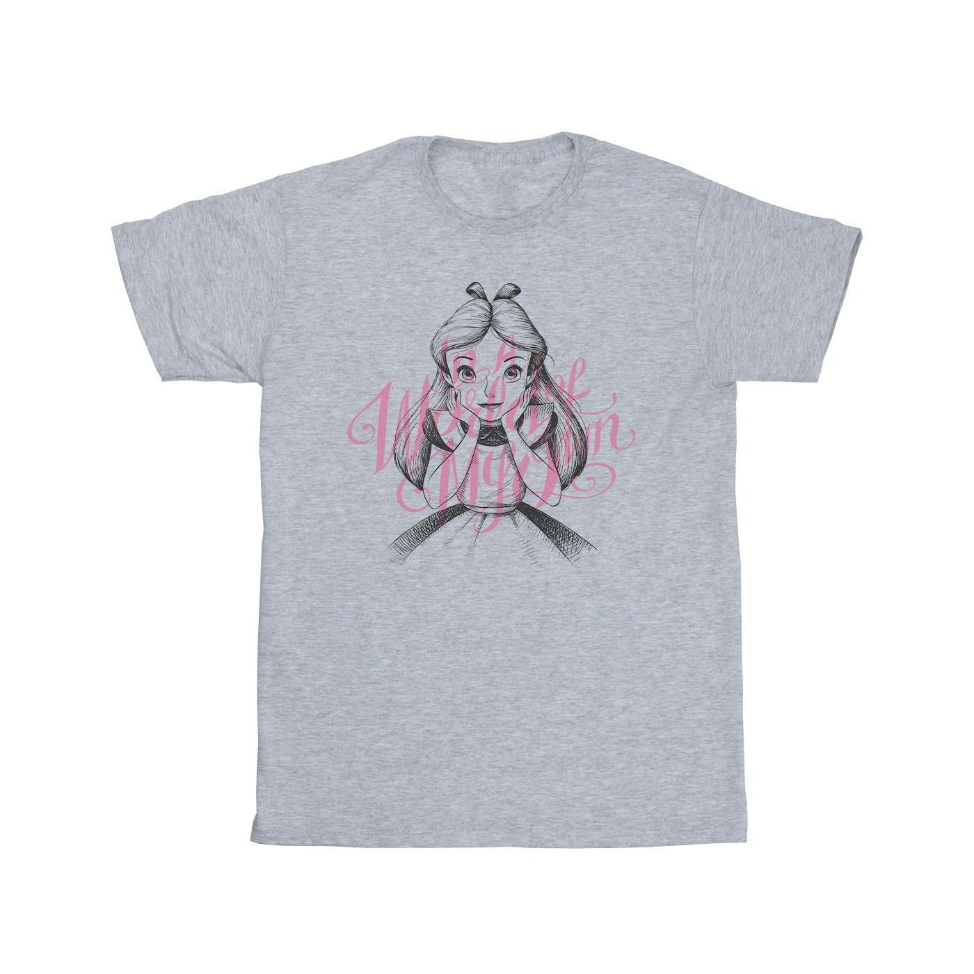 Image of Alice In Wonderland In A World Of My Own Tshirt Herren Grau 4XL