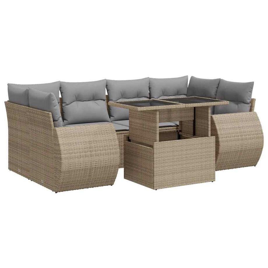 set di divani da giardino Polirattan