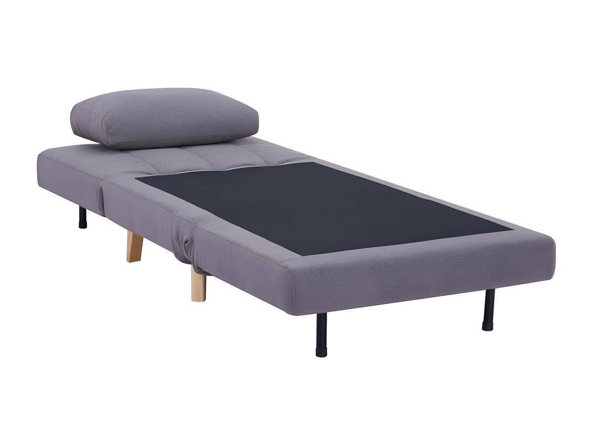 Vente-unique Poltrona letto in Tessuto Grigio - STREVI  