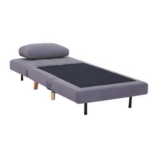 Vente-unique Poltrona letto in Tessuto Grigio - STREVI  