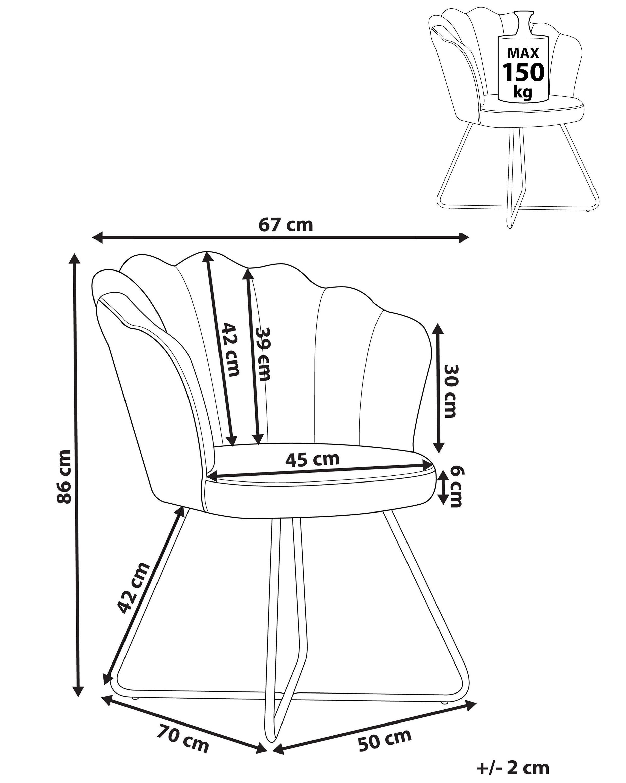 Beliani Fauteuil en Bouclé Rétro LOVELOCK  