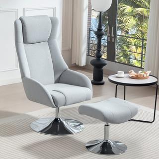 HOMCOM Fauteuil inclinable avec repose-pieds  