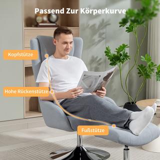 HOMCOM Fauteuil inclinable avec repose-pieds  