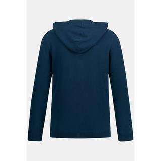 JP1880  Cardigan di maglia lavorata con cappuccio e zip 