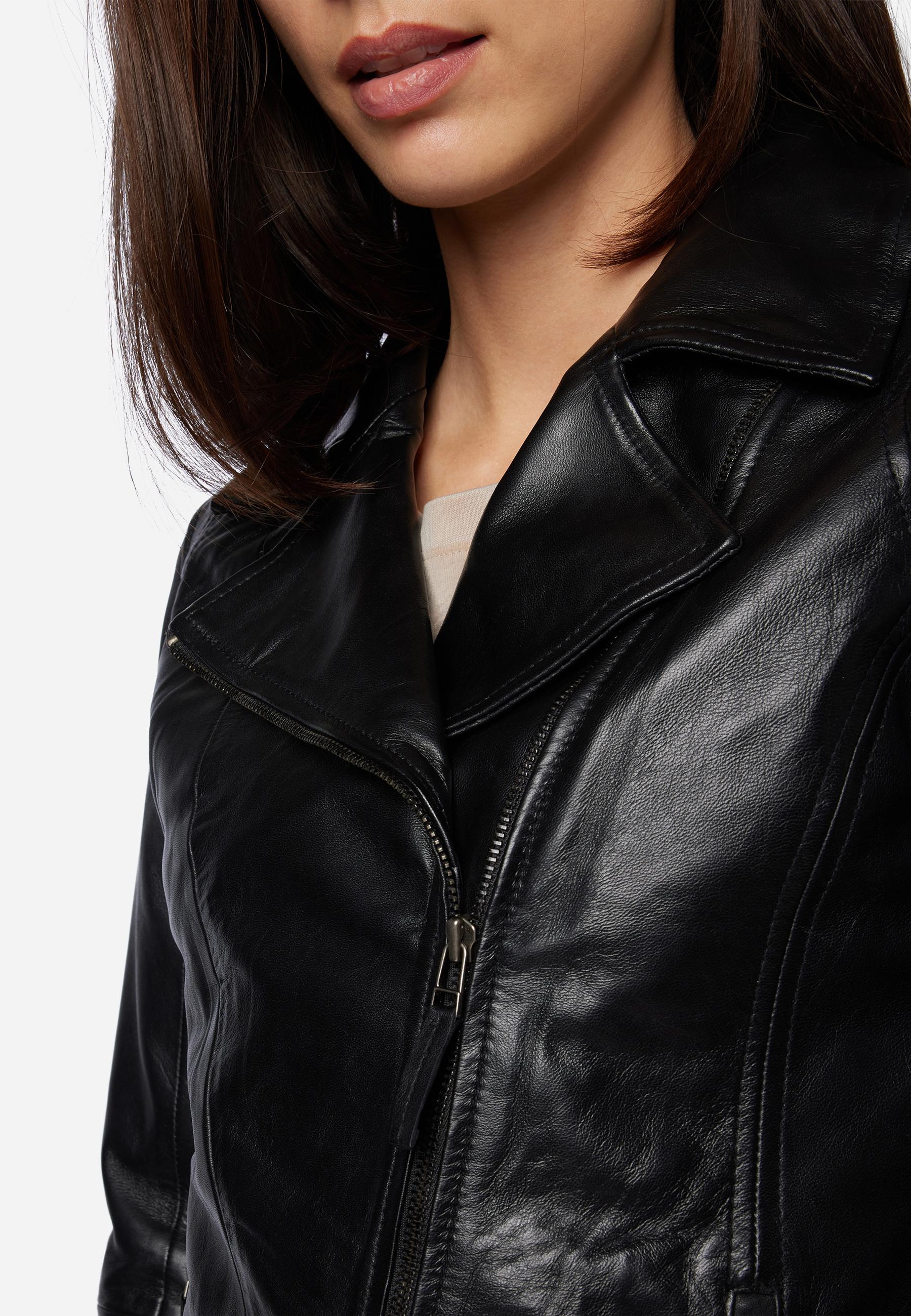 RICANO  Veste en cuir  Sally, style biker 