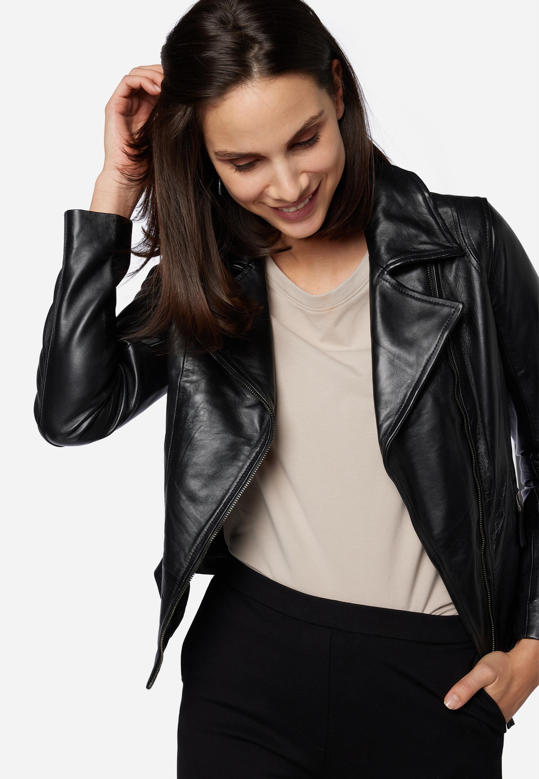 RICANO  Veste en cuir  Sally, style biker 