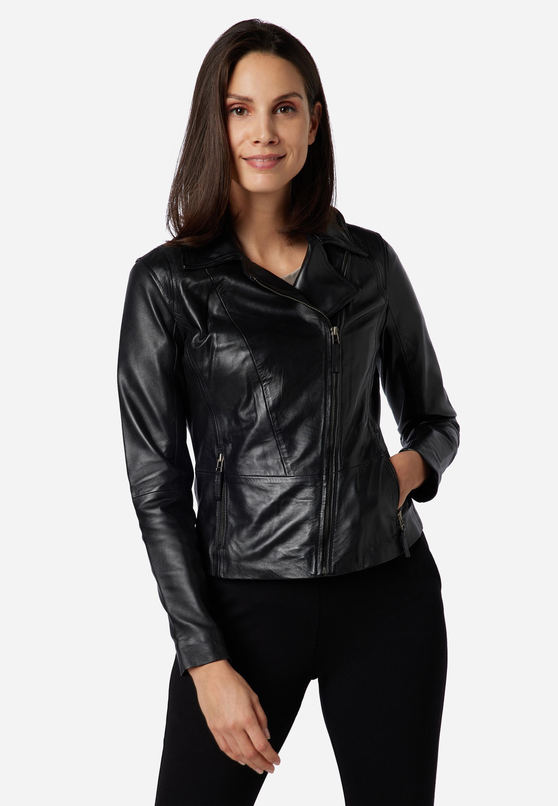 RICANO  Veste en cuir  Sally, style biker 