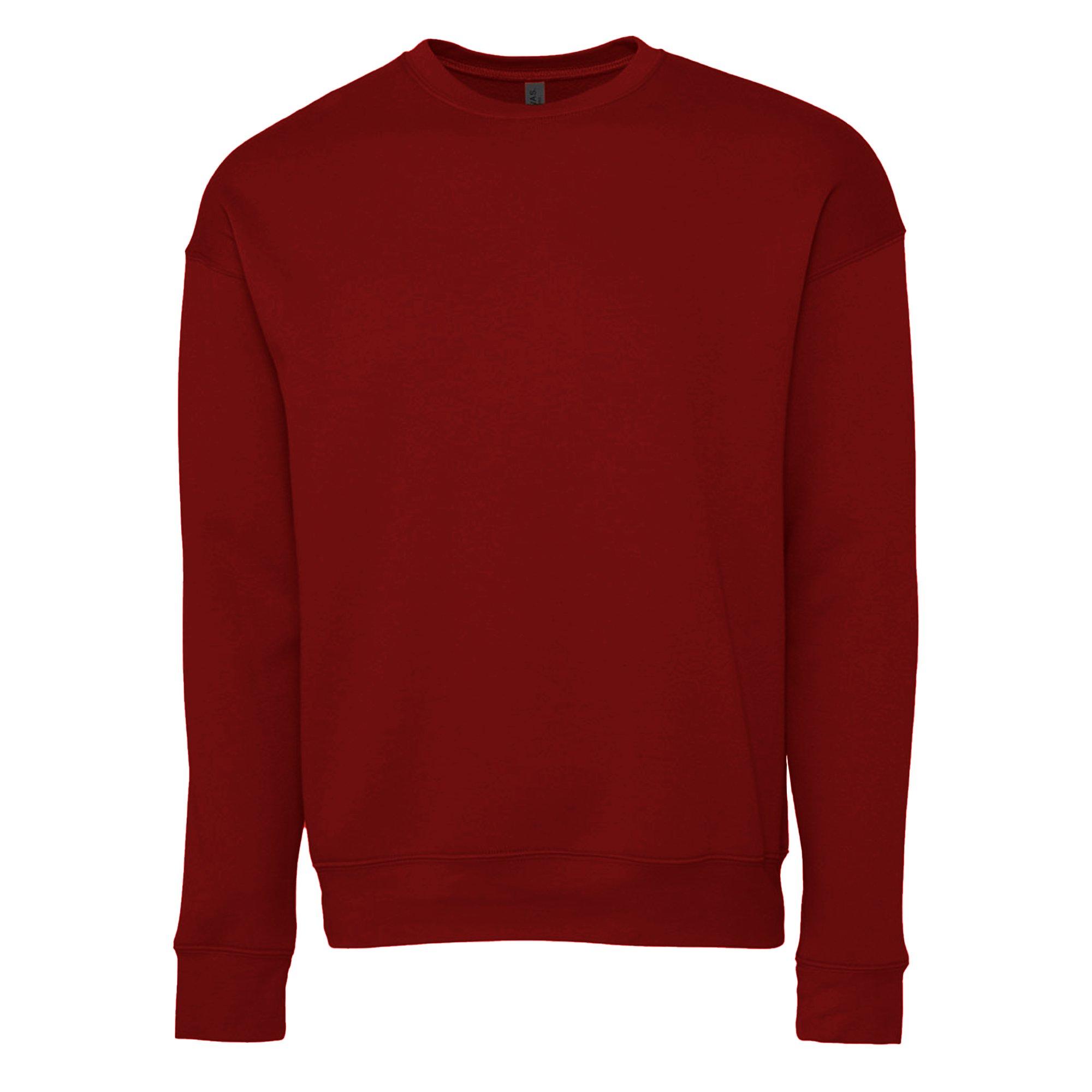 Image of Erwachsene Drop Schulter Sweatshirt Damen Bordeaux S