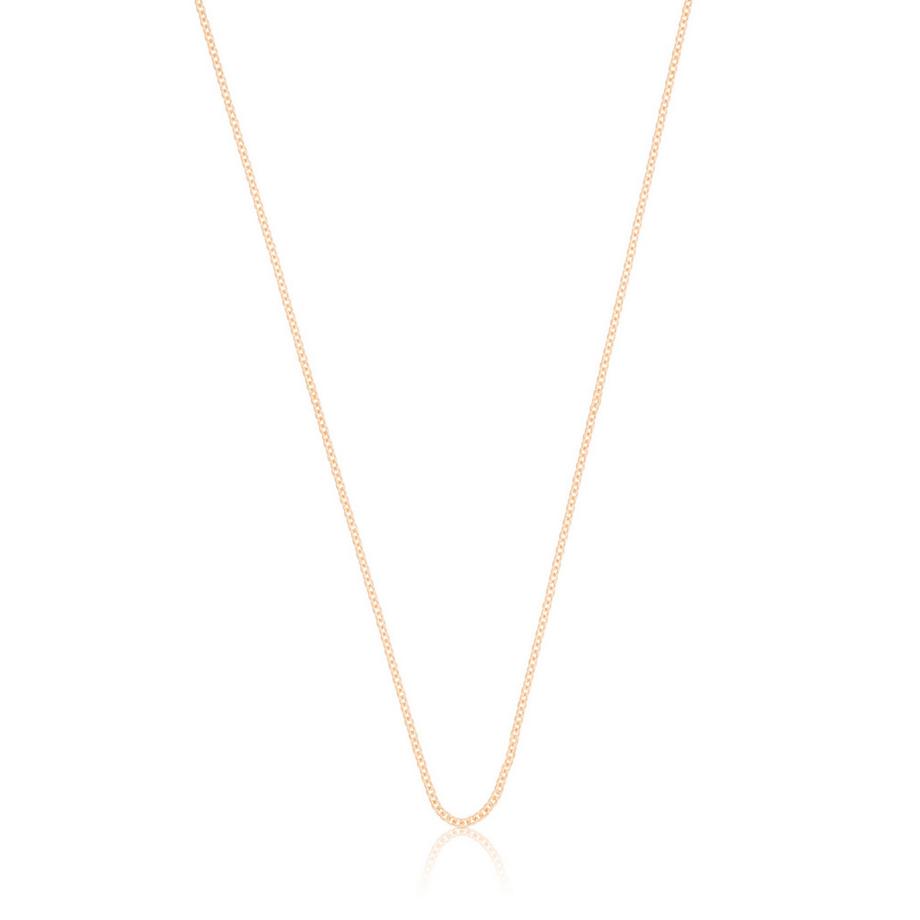 MUAU Schmuck  Collier rond forçat or rose 750, 1.3mm, 40cm 