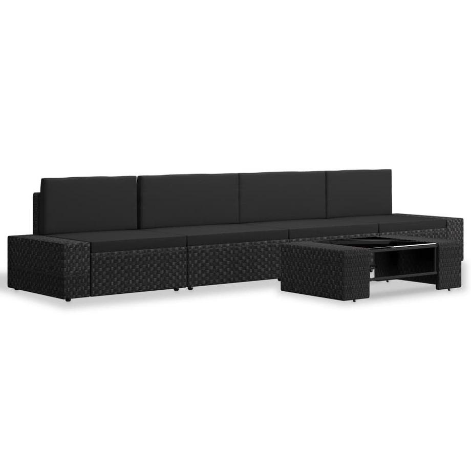 VidaXL set divani da giardino Polirattan  