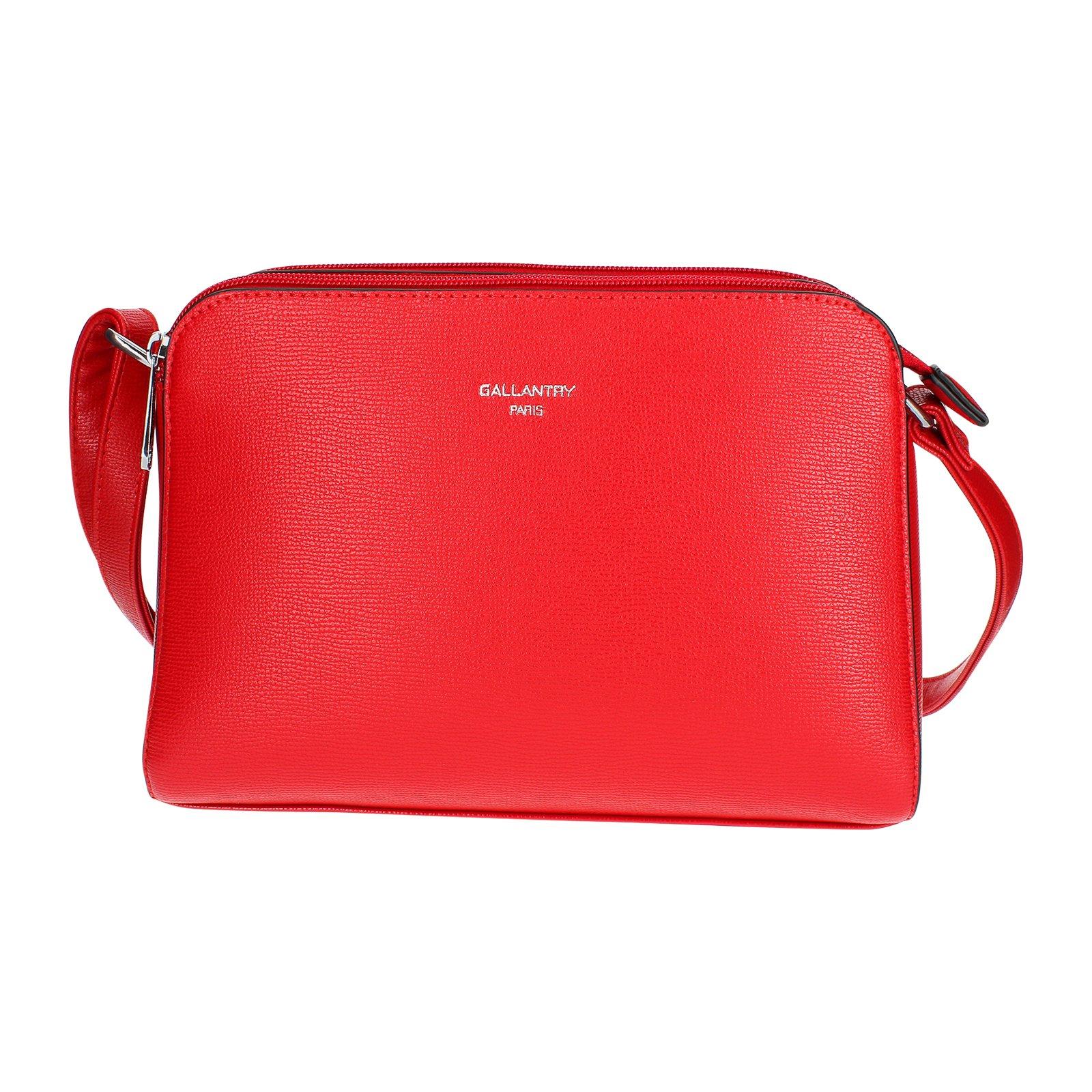 Image of Umhängetasche Lederimitat Damen Rot ONE SIZE