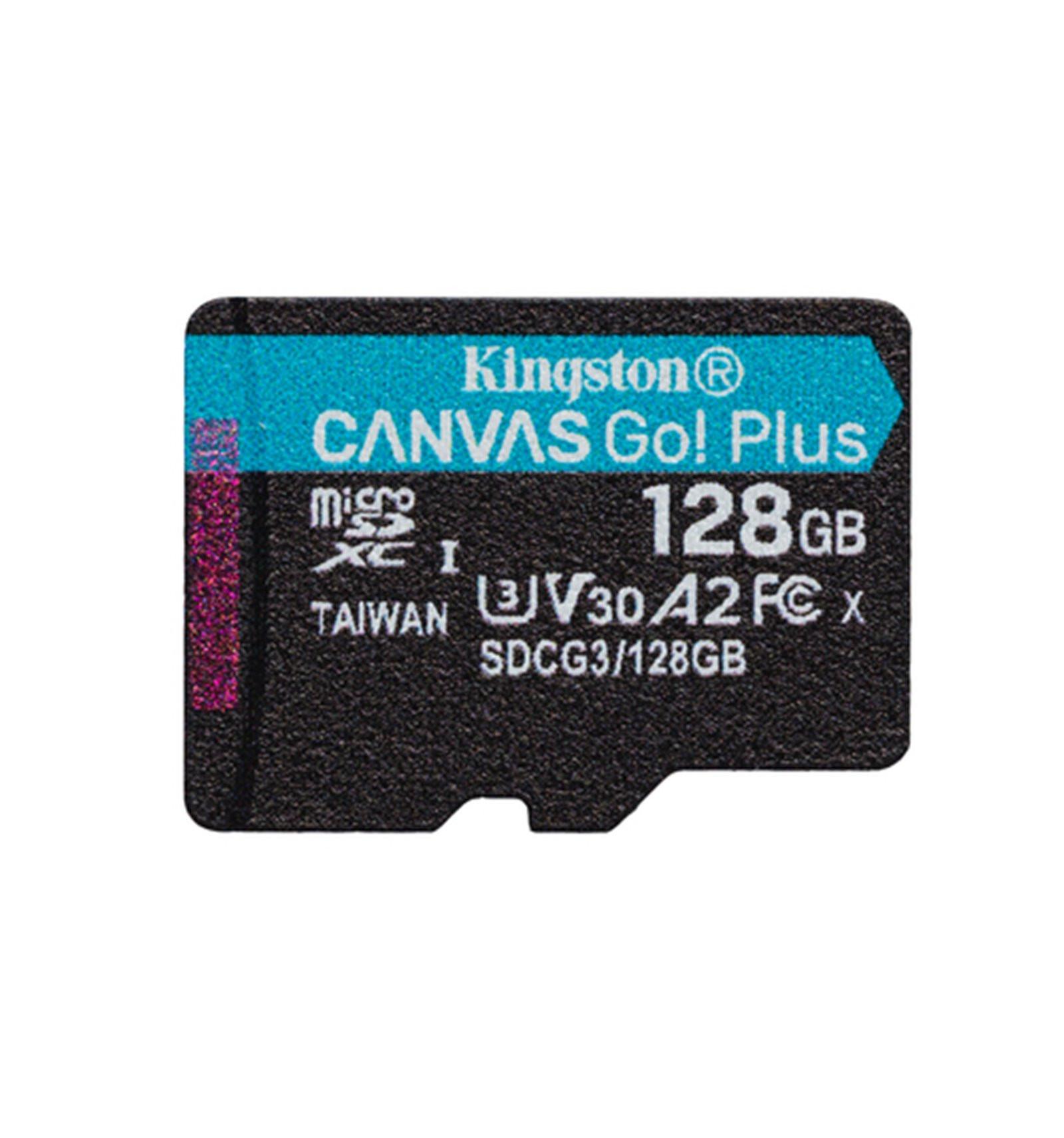 Kingston  Kingston Technology Scheda microSDXC Canvas Go Plus 170R A2 U3 V30 da 128GB confezione singola senza adattatore 