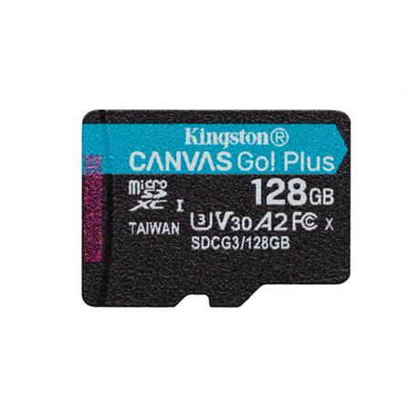 Kingston  Kingston Technology Scheda microSDXC Canvas Go Plus 170R A2 U3 V30 da 128GB confezione singola senza adattatore 