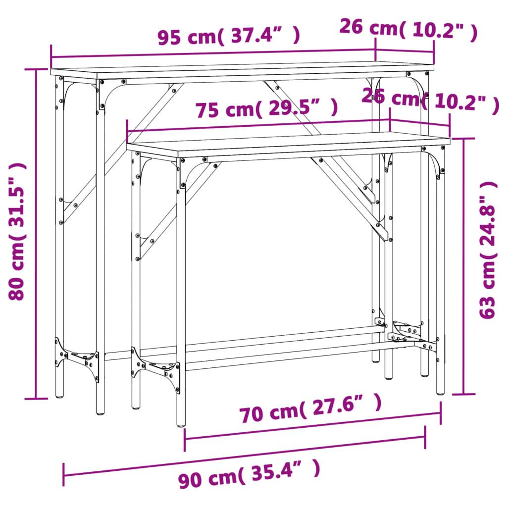 VidaXL Table console bois d'ingénierie  