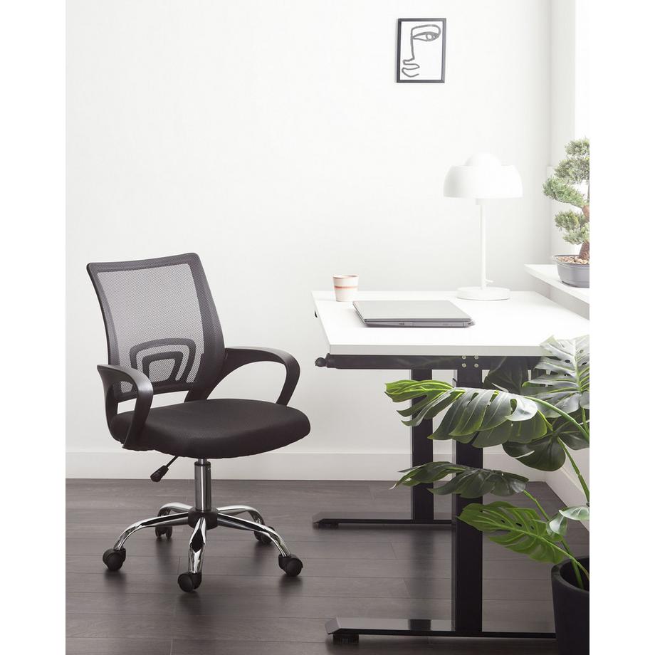 Beliani Chaise de bureau en Tissu Minimaliste SOLID  