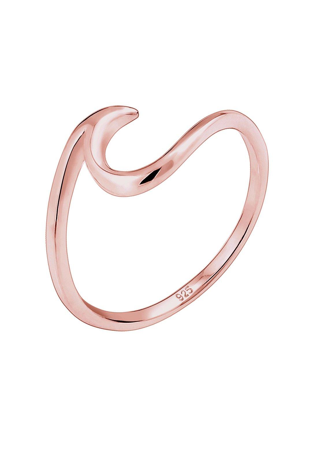 Image of Ring Wellen Design Damen Goldrosa 52mm