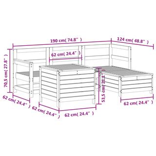 VidaXL Garten sofagarnitur kiefernholz  