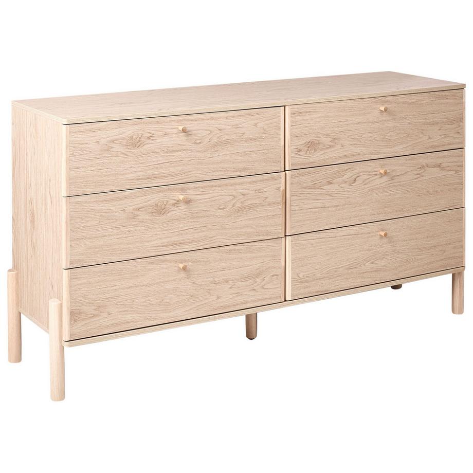 Commode à 6 tiroirs en Panneau de particules de bois Scandinave COLLINS