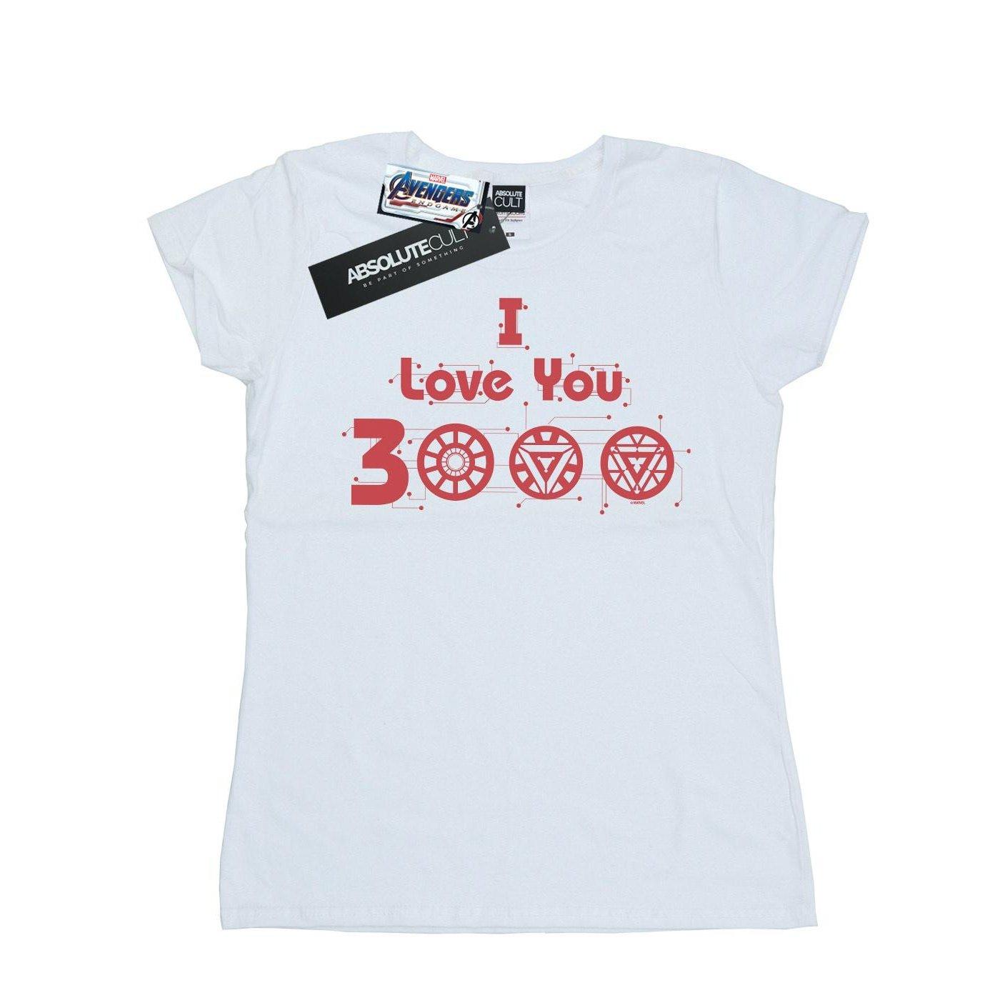 Image of Avengers Endgame I Love You 3000 Circuits Tshirt Damen Weiss M
