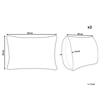 Beliani Gartenkissen 2er Set aus Polyester Modern MOLTEDO  