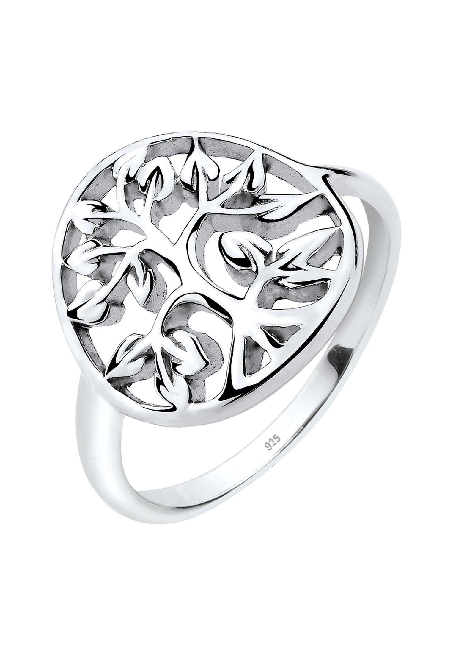 Image of Ring Lebensbaum Floral Damen Silber 54mm