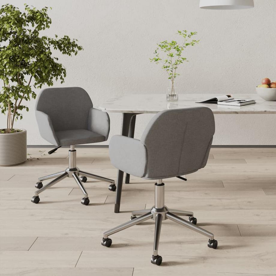 VidaXL Chaise de salle à manger pivotante tissu  