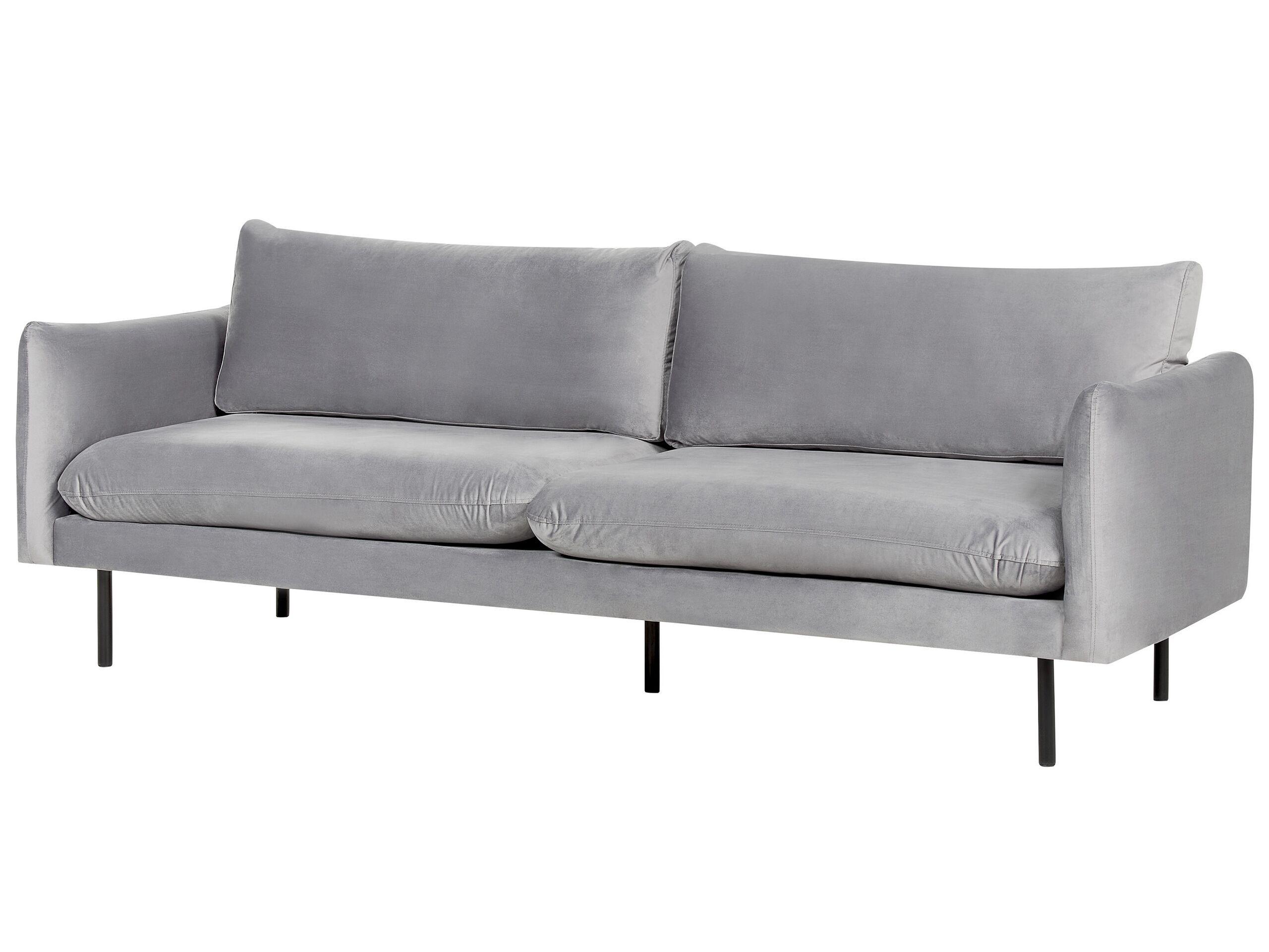 Beliani 3 Sitzer Sofa aus Samtstoff Glamourös VINTERBRO  