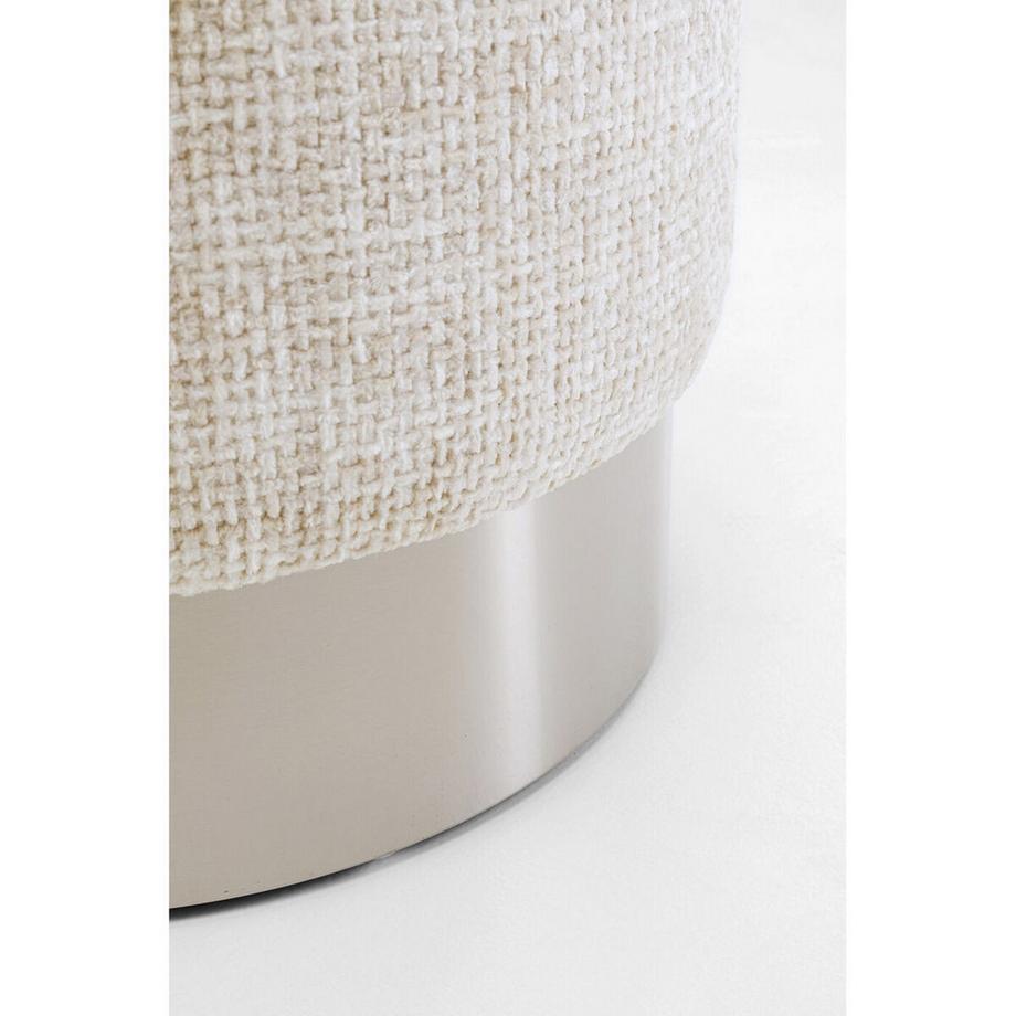 KARE Design Sgabello alto Berry High beige argento rotondo 39  