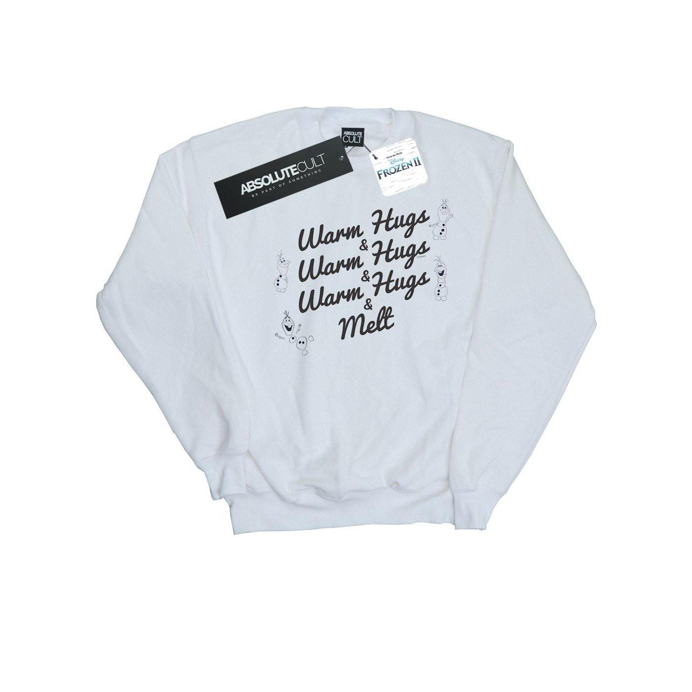 Image of Frozen 2 Olaf Warm Hugs And Melt Sweatshirt Unisex Weiss 128