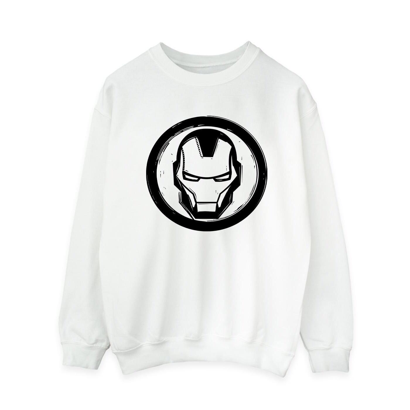 Image of Iron Man Chest Logo Sweatshirt Damen Weiss L