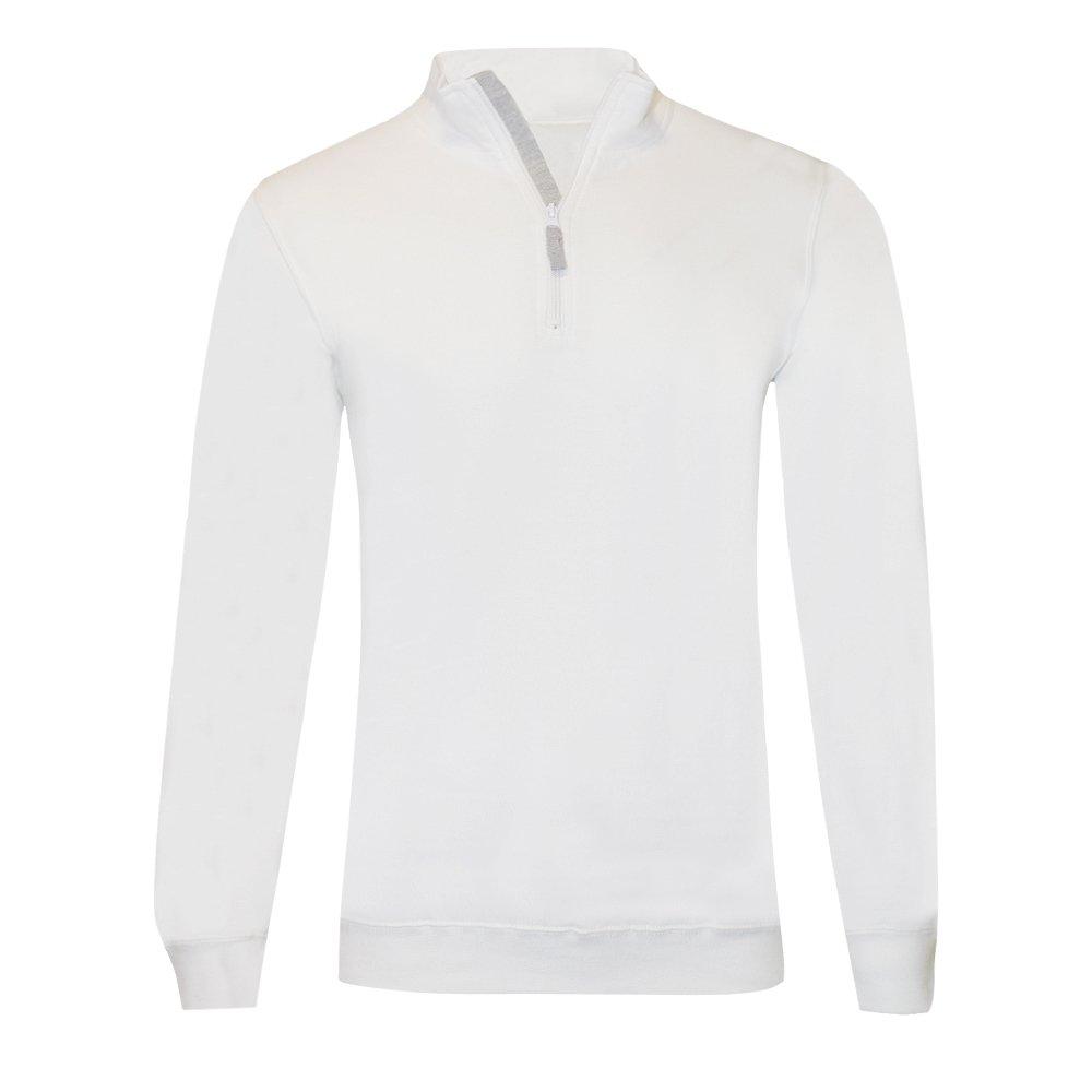 Image of Stan Kontrast Zip Sweatshirt Herren Weiss XL
