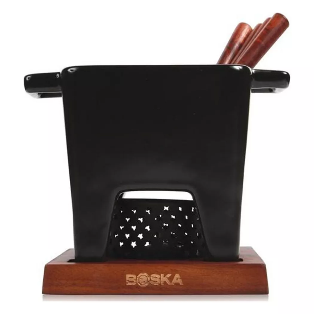 Tapas Fondue-Set groß schwarz