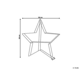 Beliani Decorazione da parete en Ferro Moderno KURULA  