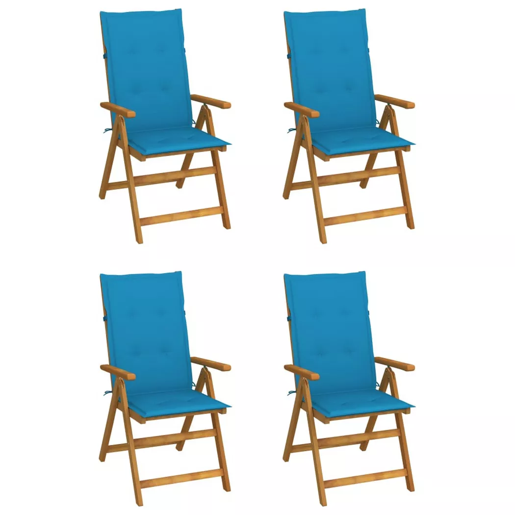 VidaXL - Gartenstuhl akazienholz, One Size, Blau