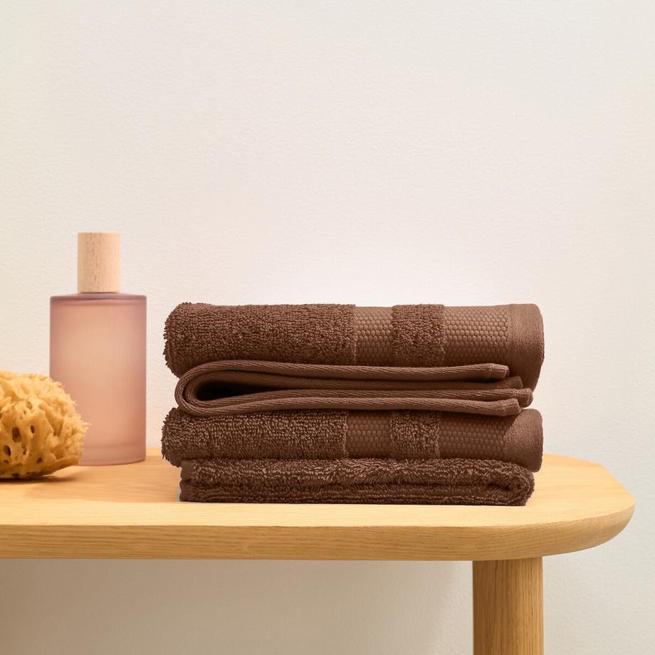 La Redoute Intérieurs Set mit 4 Gästehandtüchern aus ägyptischer Baumwolle 600g/m2  