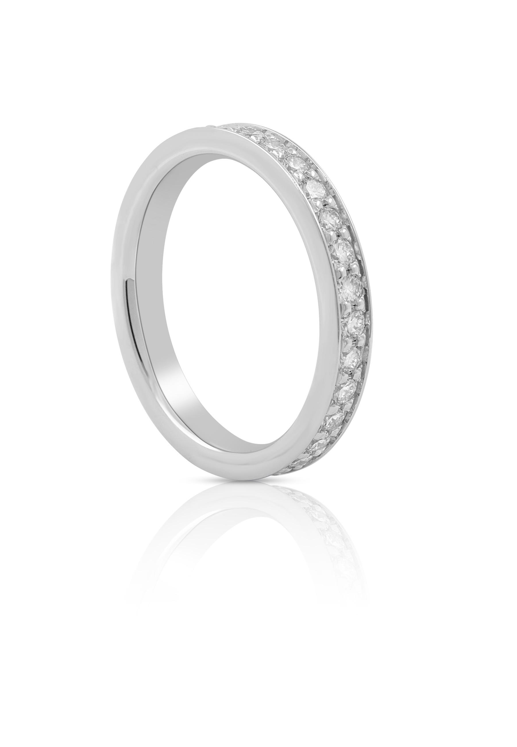 MUAU Schmuck  Mémoire Ring Diamant 1.00ct. Weissgold 750 