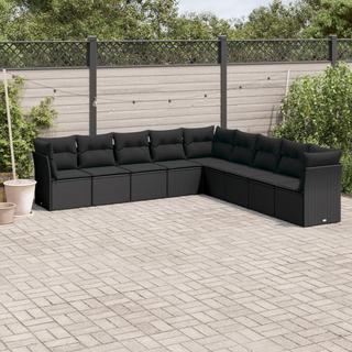 VidaXL set divano da giardino Polirattan  