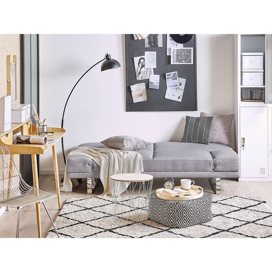 Beliani Schlafsofa aus Stoff Skandinavisch YORK  